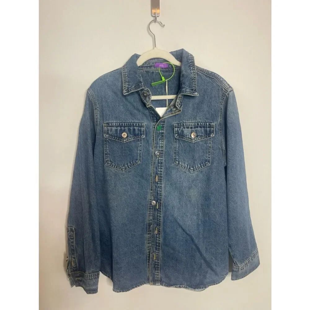 Oversized denim shirt/ jacket in Medium NWT - Picture 7 of 7